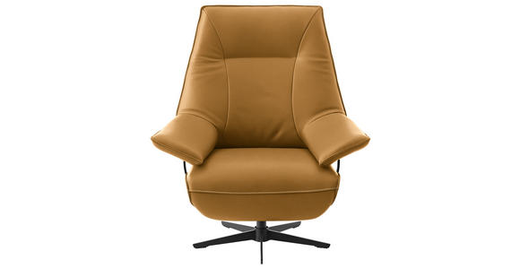 RELAXSESSEL in Leder Bernsteinfarben  - Beige/Bernsteinfarben, Design, Leder/Metall (92/79/82cm) - Dieter Knoll