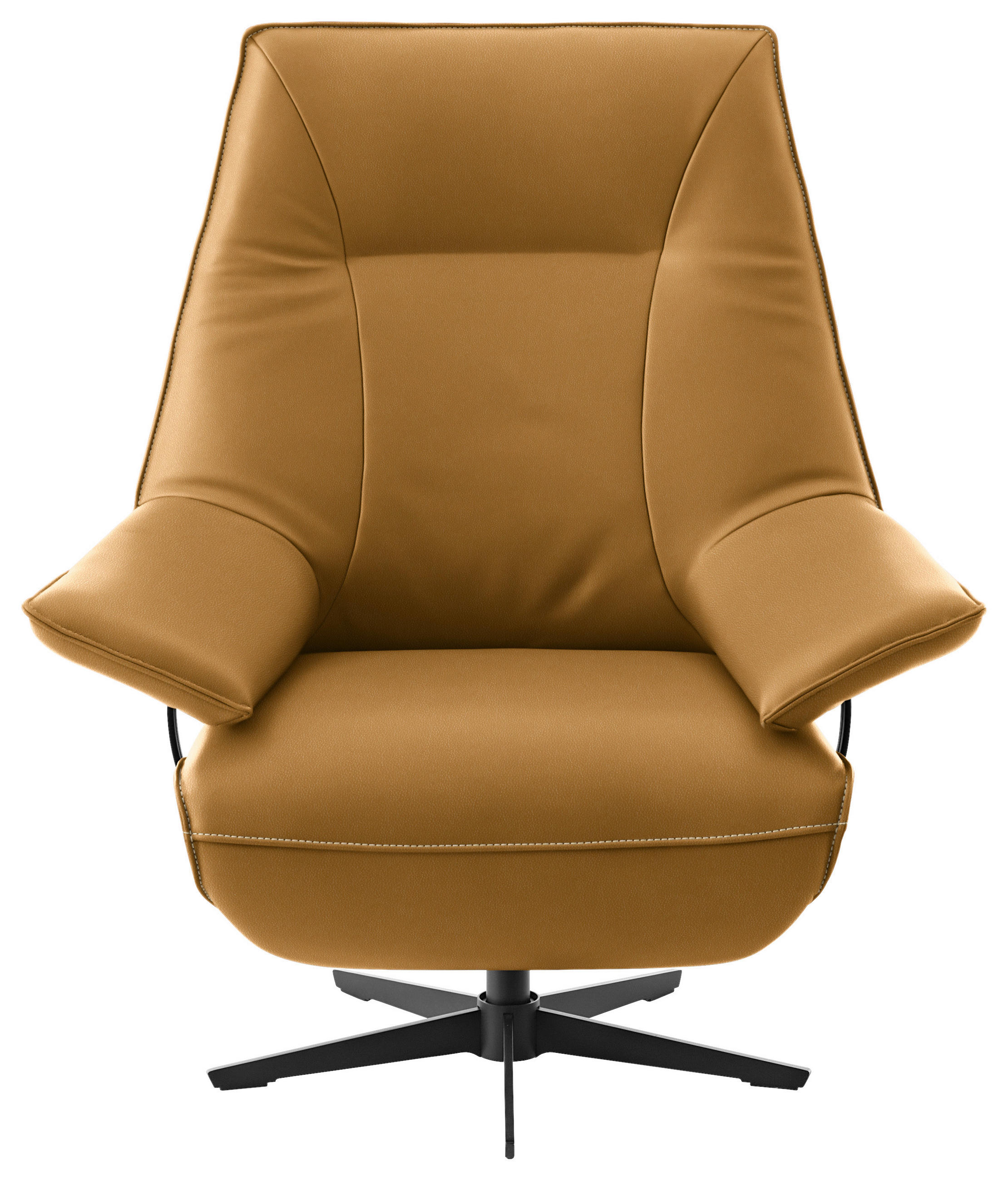 RELAXSESSEL in Leder Bernsteinfarben  - Beige/Bernsteinfarben, Design, Leder/Metall (92/79/82cm) - Dieter Knoll