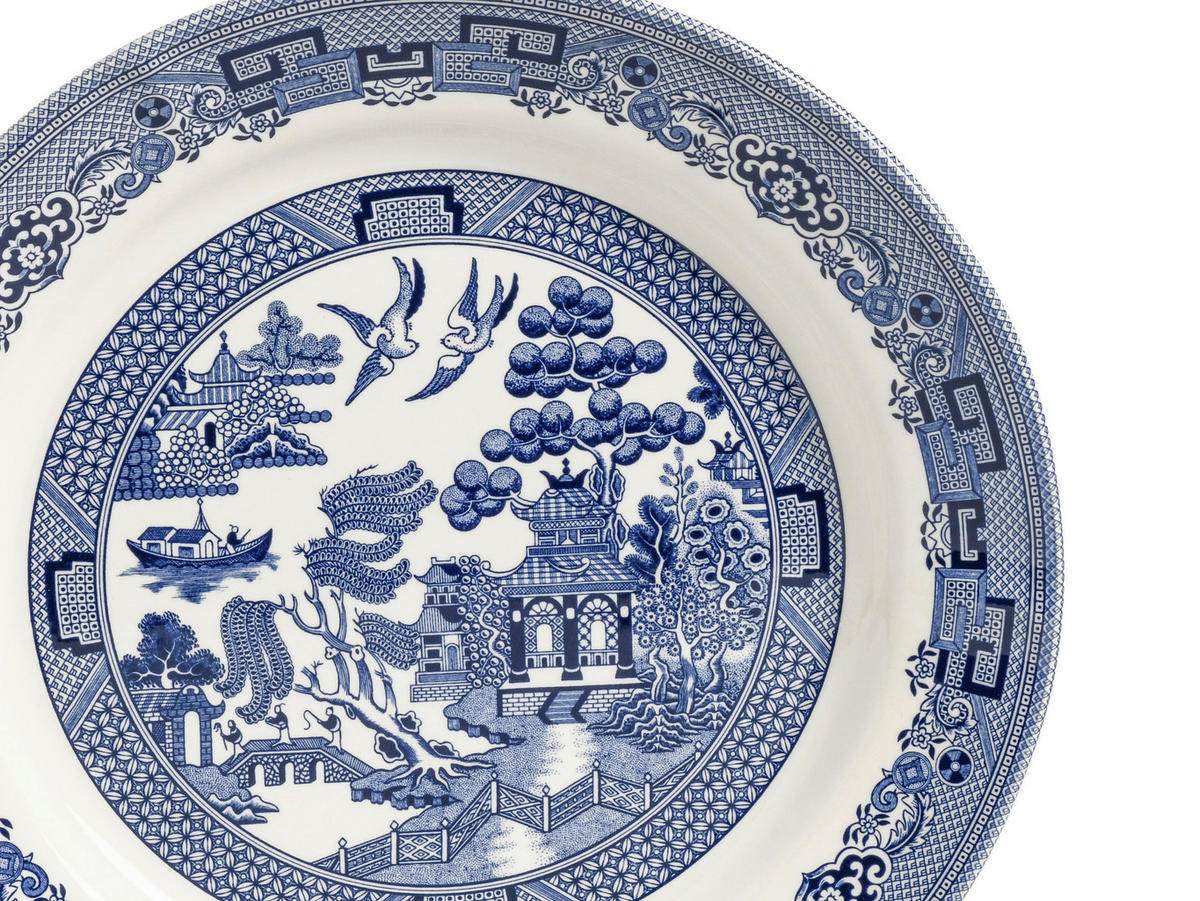 SERVIS China Town 18 delar  - vit/blå, Basics, keramik (31/30/32cm) - Creatable