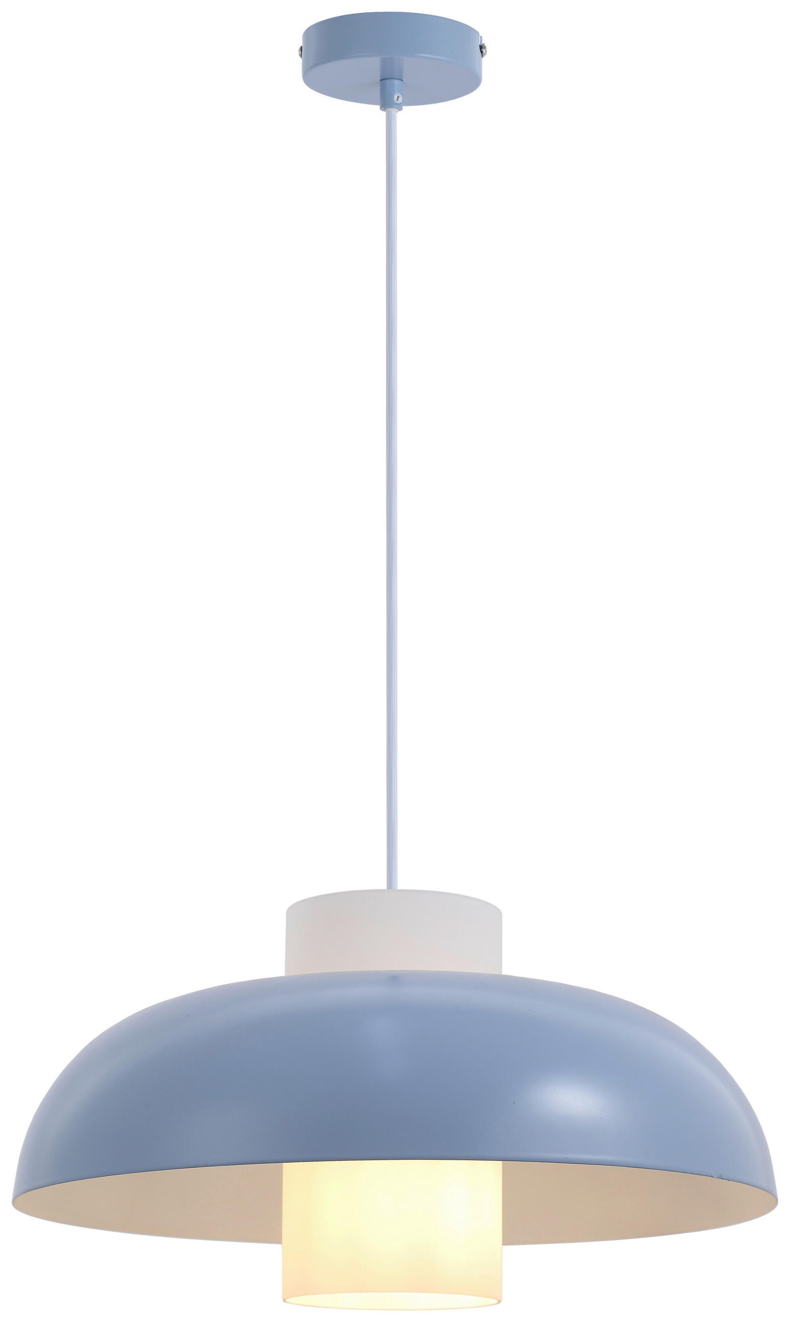 HÄNGELEUCHTE 38/120 cm   - Blau/Weiß, Trend, Glas/Metall (38/120cm) - Collet's Monde