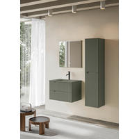 BADEZIMMER 3-teilig 80 cm  - Schilfgrün/Weiss, Konventionell, Holzwerkstoff/Stein (80cm) - Belluti