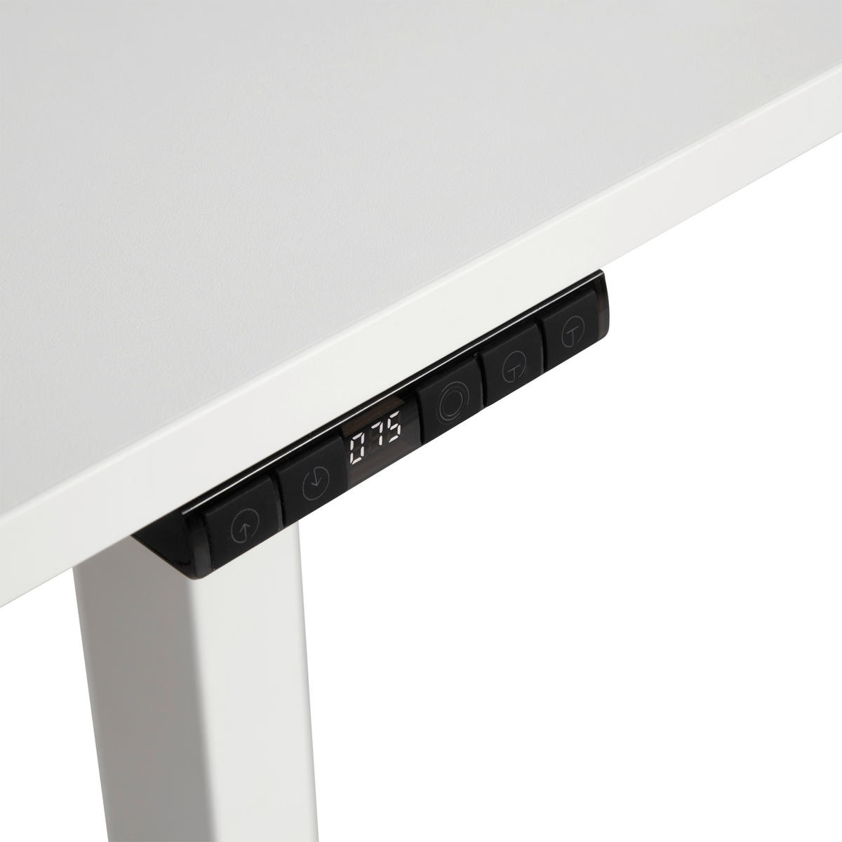 SCHREIBTISCH höhenverstellbar  - Weiß, MODERN, Holzwerkstoff/Kunststoff (160/71/116/75cm) - MID.YOU