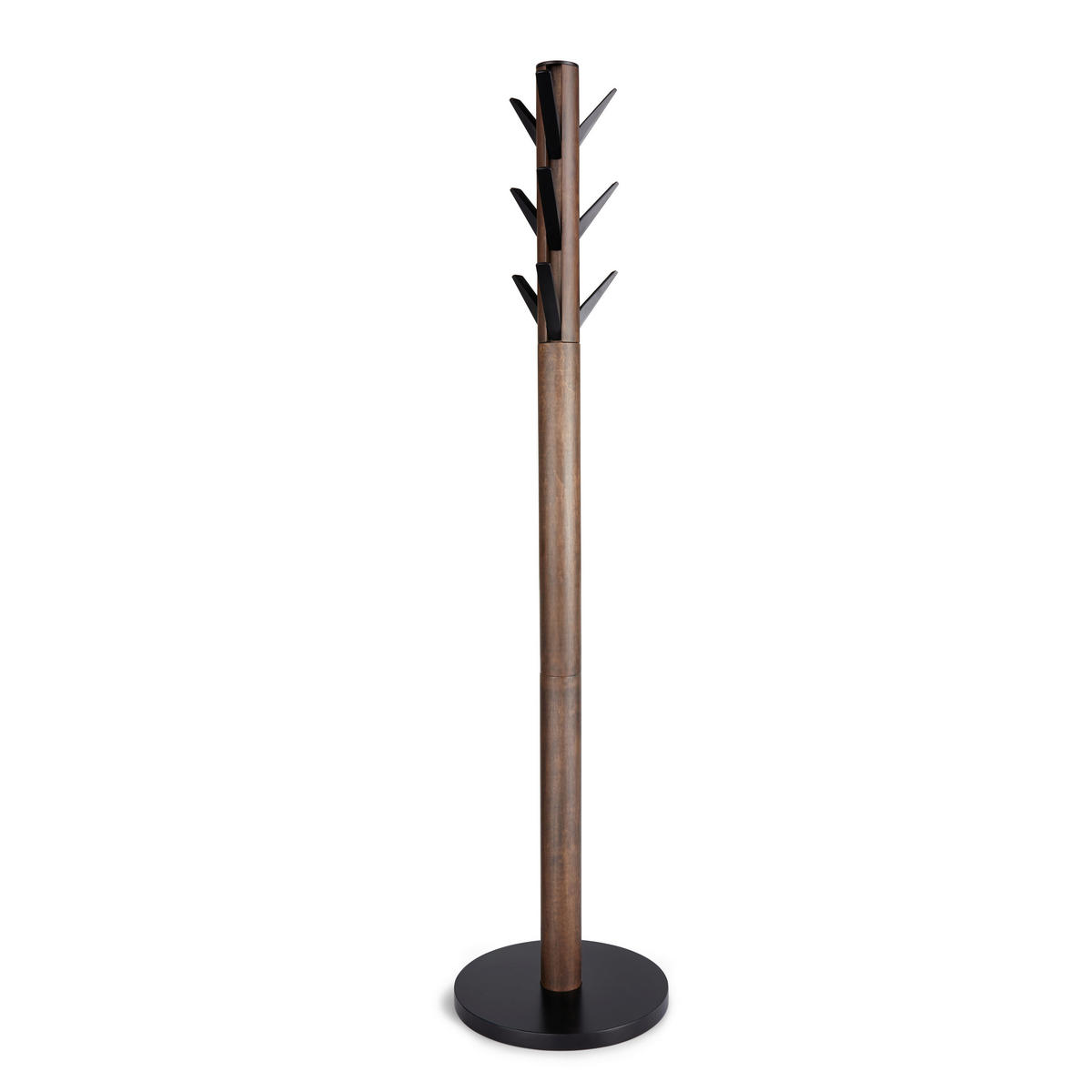 VJEŠALICA SAMOSTOJEĆA crna, boje oraha  drvo   - boje oraha/crna, Basics, drvo (40/168/40cm) - Umbra