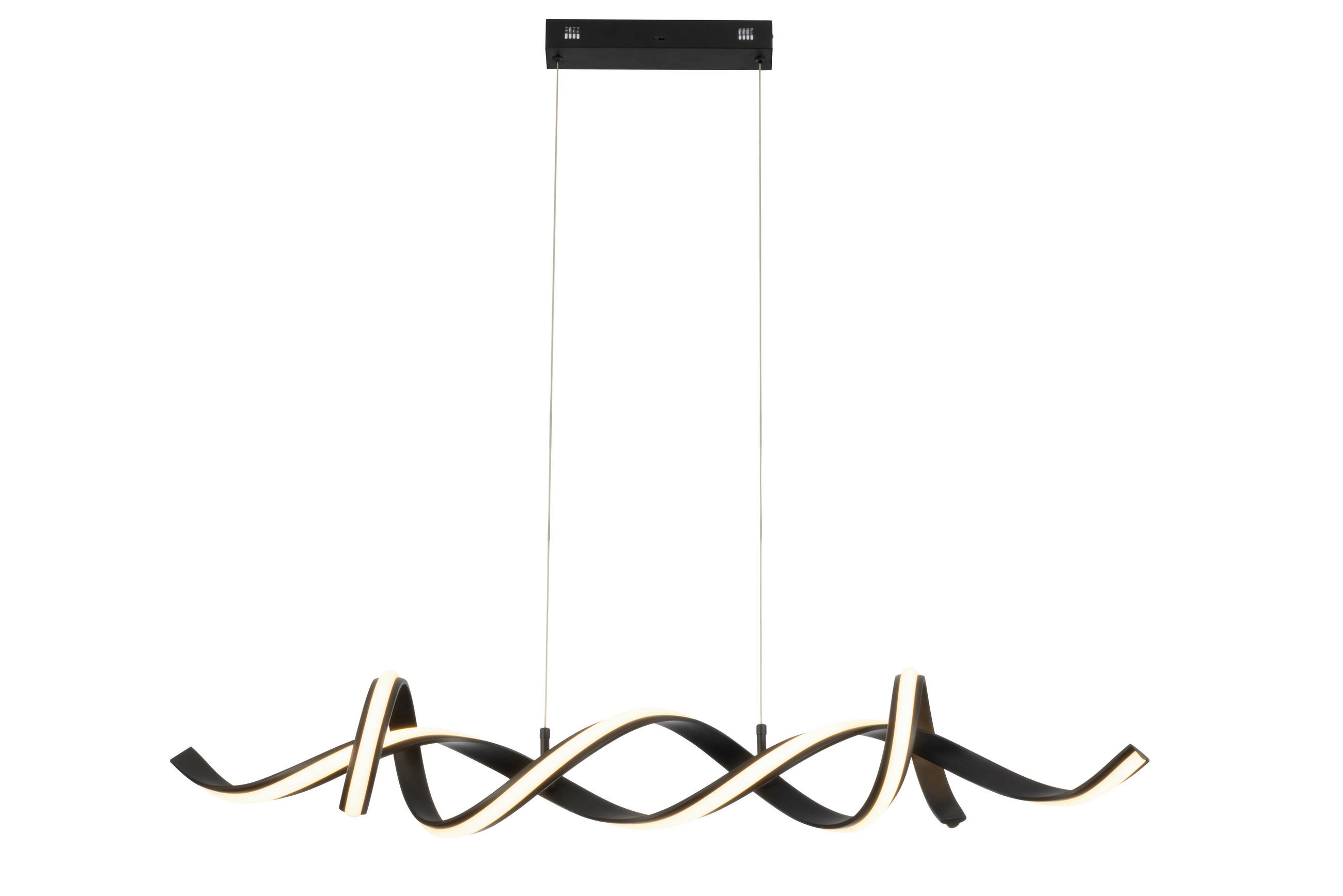 LED-HÄNGELEUCHTE Bracknell 120/22/120 cm   - Schwarz, Design, Kunststoff/Metall (120/22/120cm) - Novel