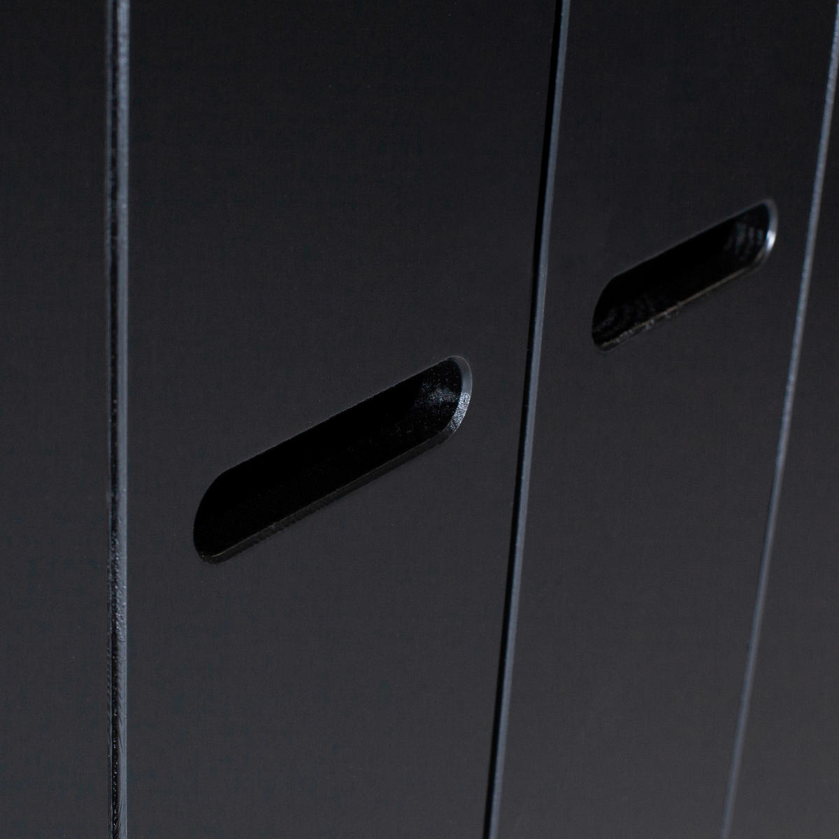DREHTÜRENSCHRANK  in Schwarz  - Schwarz, Design, Holz (140/195/53cm) - Livetastic