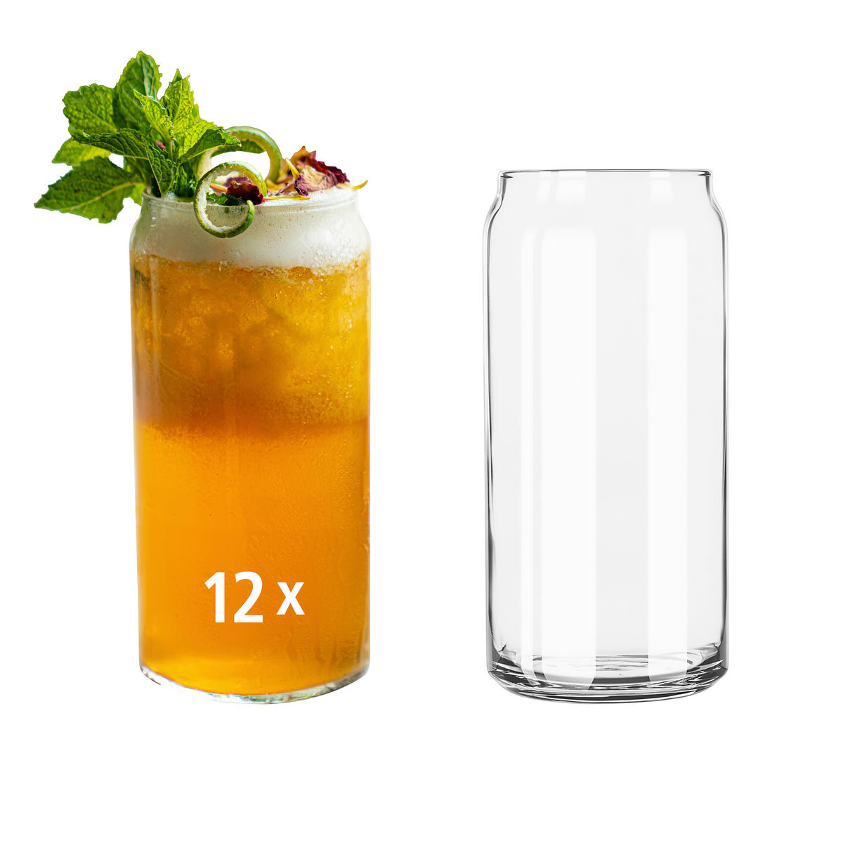 GLÄSERSET GLASS CANS  12-teilig  - Klar, Basics, Glas (8/16,5cm)