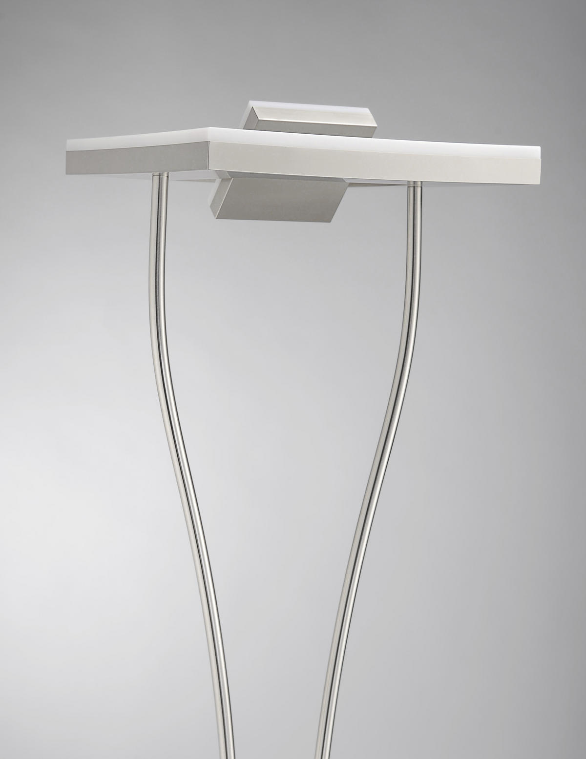 STEHLEUCHTE HELIA 57/57/197,5 cm    - Nickelfarben, Design, Metall (57/57/197,5cm)