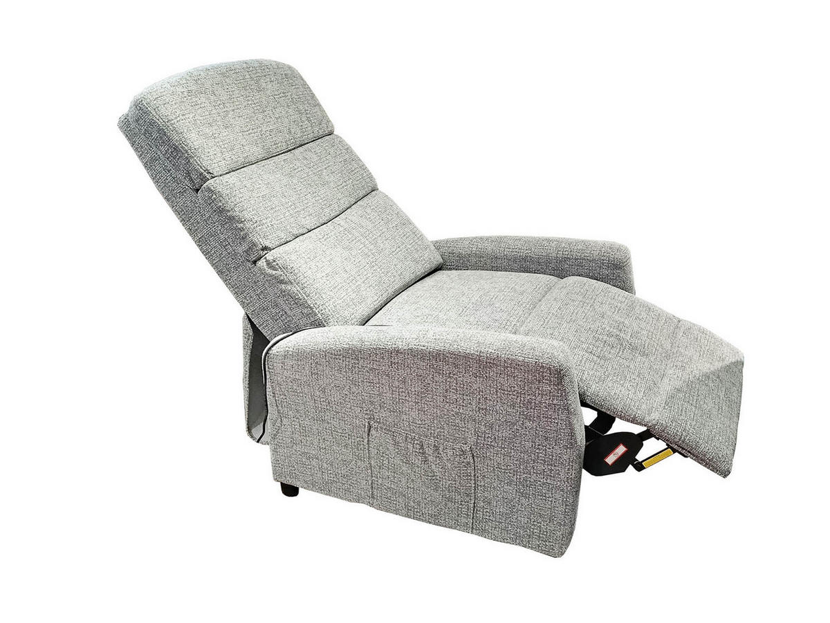 MASAŽNA FOTELJA 75/108-75/95-165 cm , siva  - siva, Dizajnerski, tekstil (75/108-75/95-165cm) - Xora