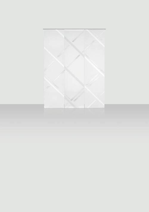 FLÄCHENVORHANG 3ER SET  3 Stück  halbtransparent   60/245 cm  - Anthrazit, Design, Textil (60/245cm) - Novel