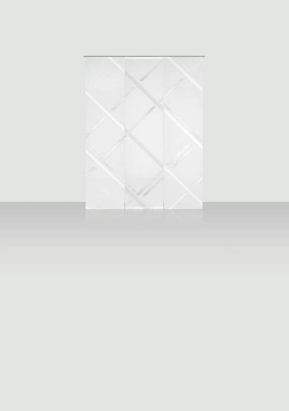 FLÄCHENVORHANG  3 Stück  halbtransparent   60/245 cm  - Anthrazit, Design, Textil (60/245cm) - Novel