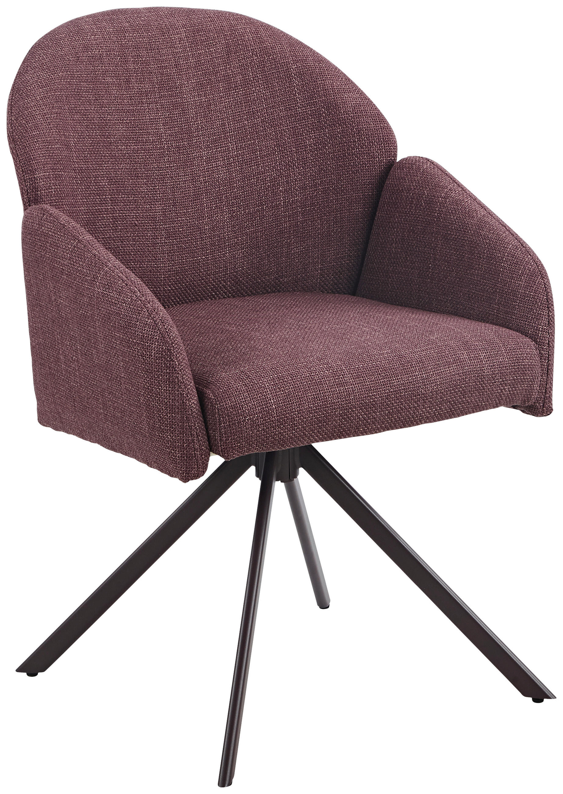 Armlehnstuhl Holly Drehbar Webstoff Lila, B: 56,5 Cm