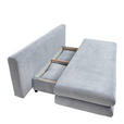 SCHLAFSOFA in Mikrofaser Hellblau  - Chromfarben/Hellblau, Design, Kunststoff/Textil (196/74/90cm) - Carryhome