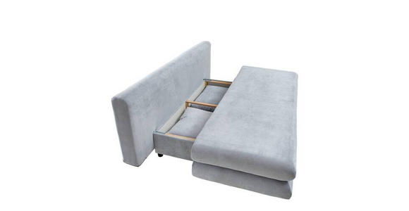 SCHLAFSOFA in Mikrofaser Hellblau  - Chromfarben/Hellblau, Design, Kunststoff/Textil (196/74/90cm) - Carryhome