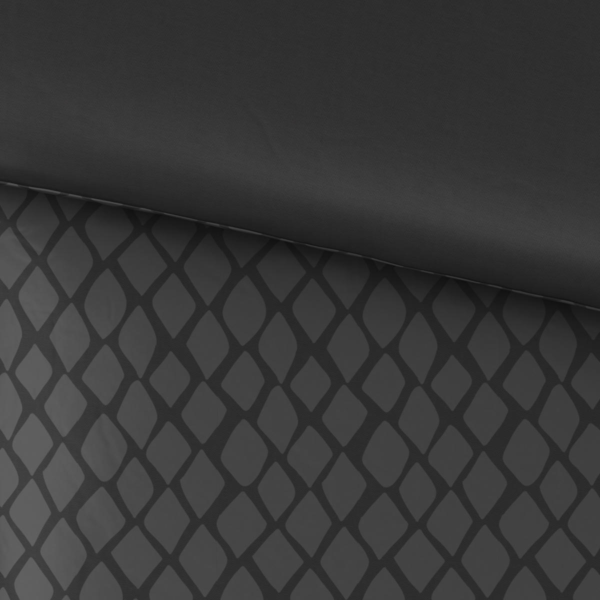 POVLEČENÍ, satén, antracitová, barvy stříbra, 140/200 cm - barvy stříbra/antracitová, Design, textil (140/200cm) - Dieter Knoll