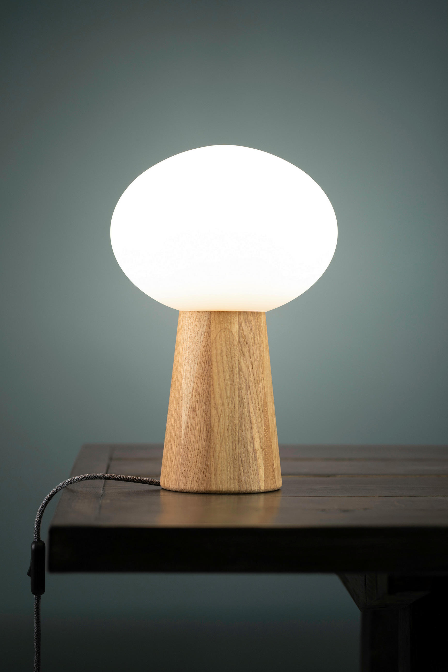 TISCHLEUCHTE - Eichefarben, Basics, Glas/Holz (25/37cm) - Markslöjd