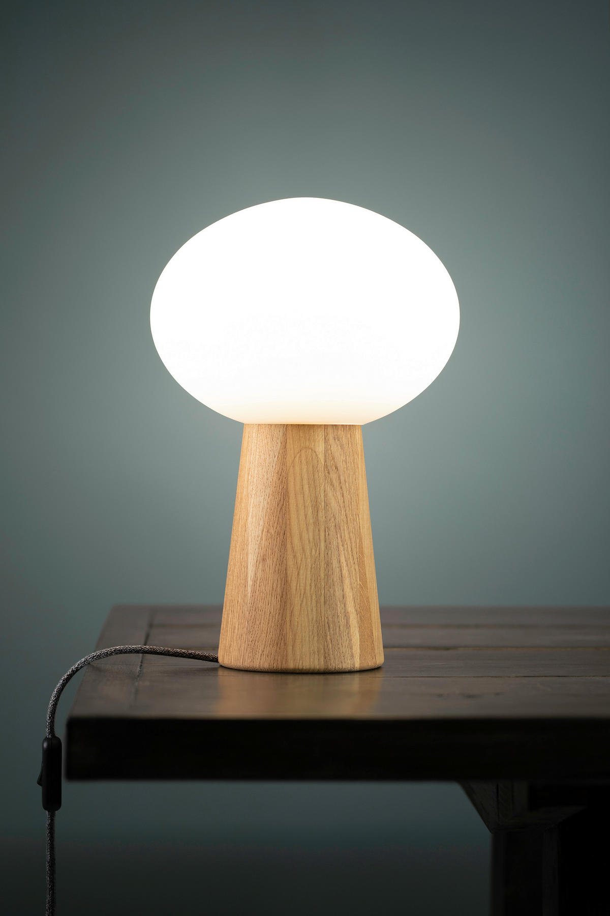 TISCHLEUCHTE PATER 25/37 cm   - Eichefarben, Basics, Glas/Holz (25/37cm) - Markslöjd