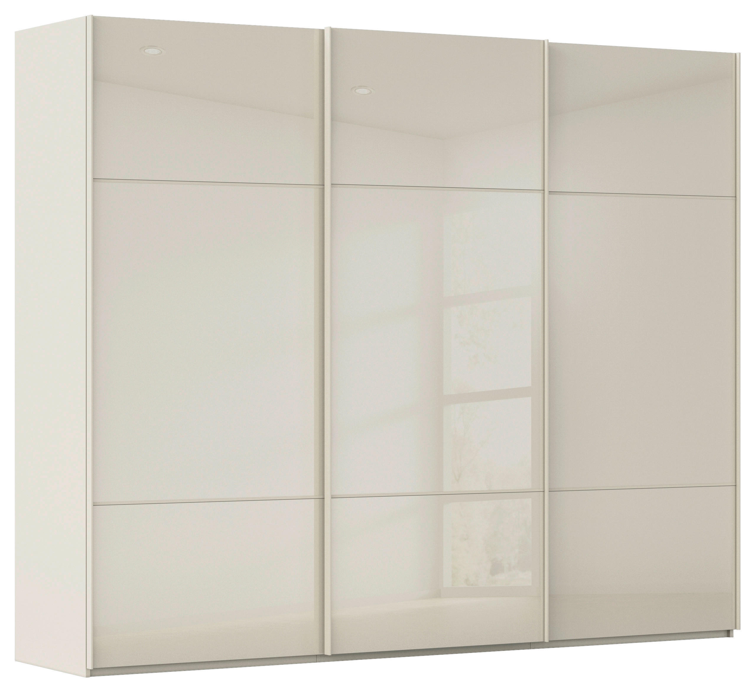 SCHWEBETÜRENSCHRANK in Champagner - Champagner, Konventionell, Glas/Holzwerkstoff (301/223/68cm) - Novel