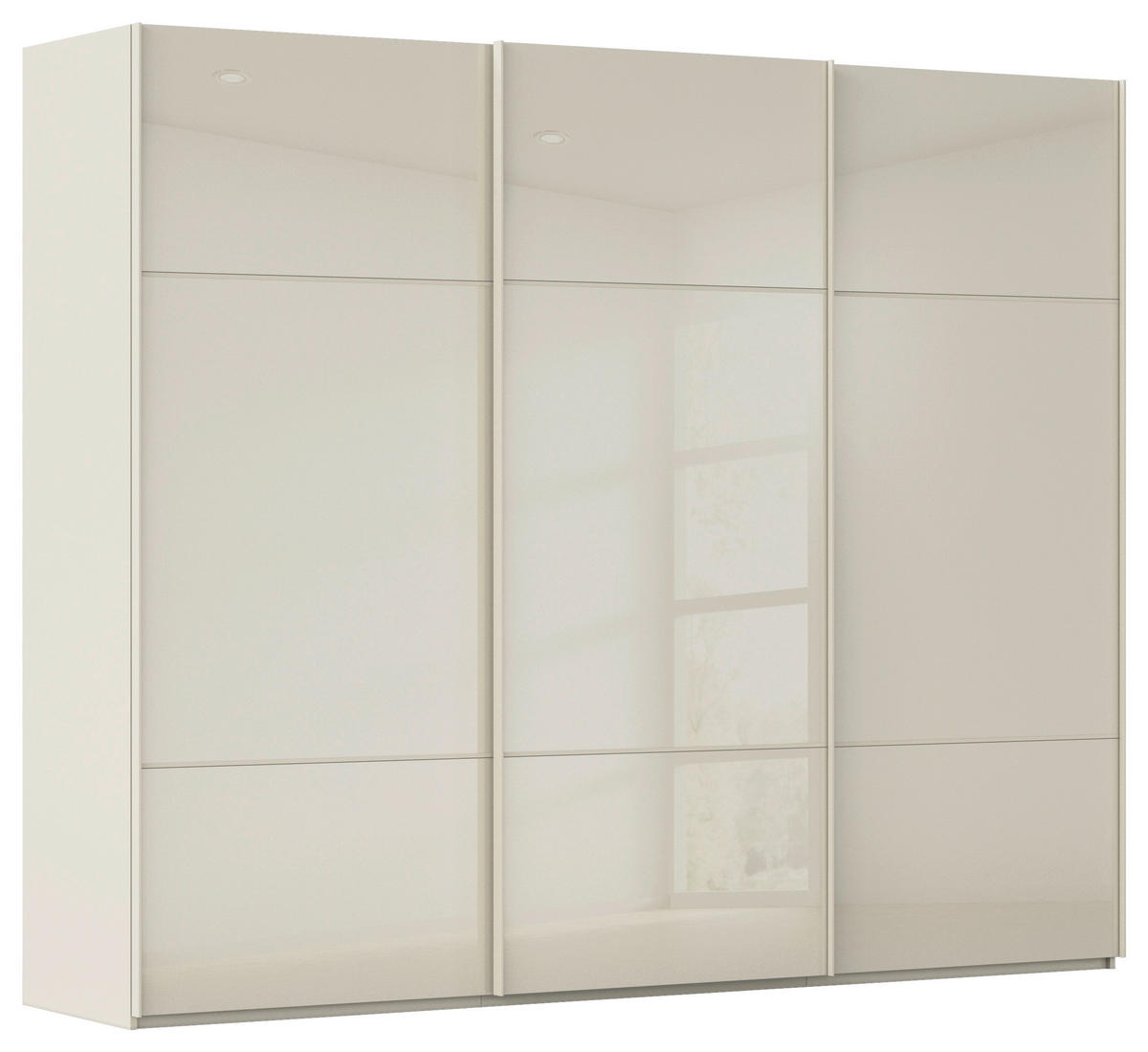 SCHWEBETÜRENSCHRANK in Champagner  - Champagner, Konventionell, Glas/Holzwerkstoff (301/223/68cm) - Novel