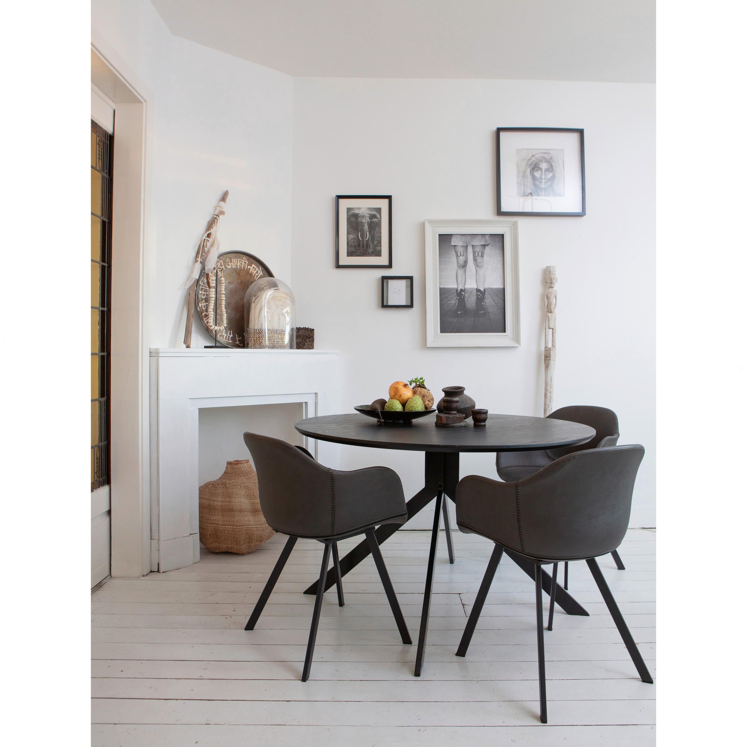 ESSTISCH in Holzwerkstoff 120/120/75 cm  - Schwarz, Design, Holzwerkstoff/Metall (120/120/75cm) - Livetastic