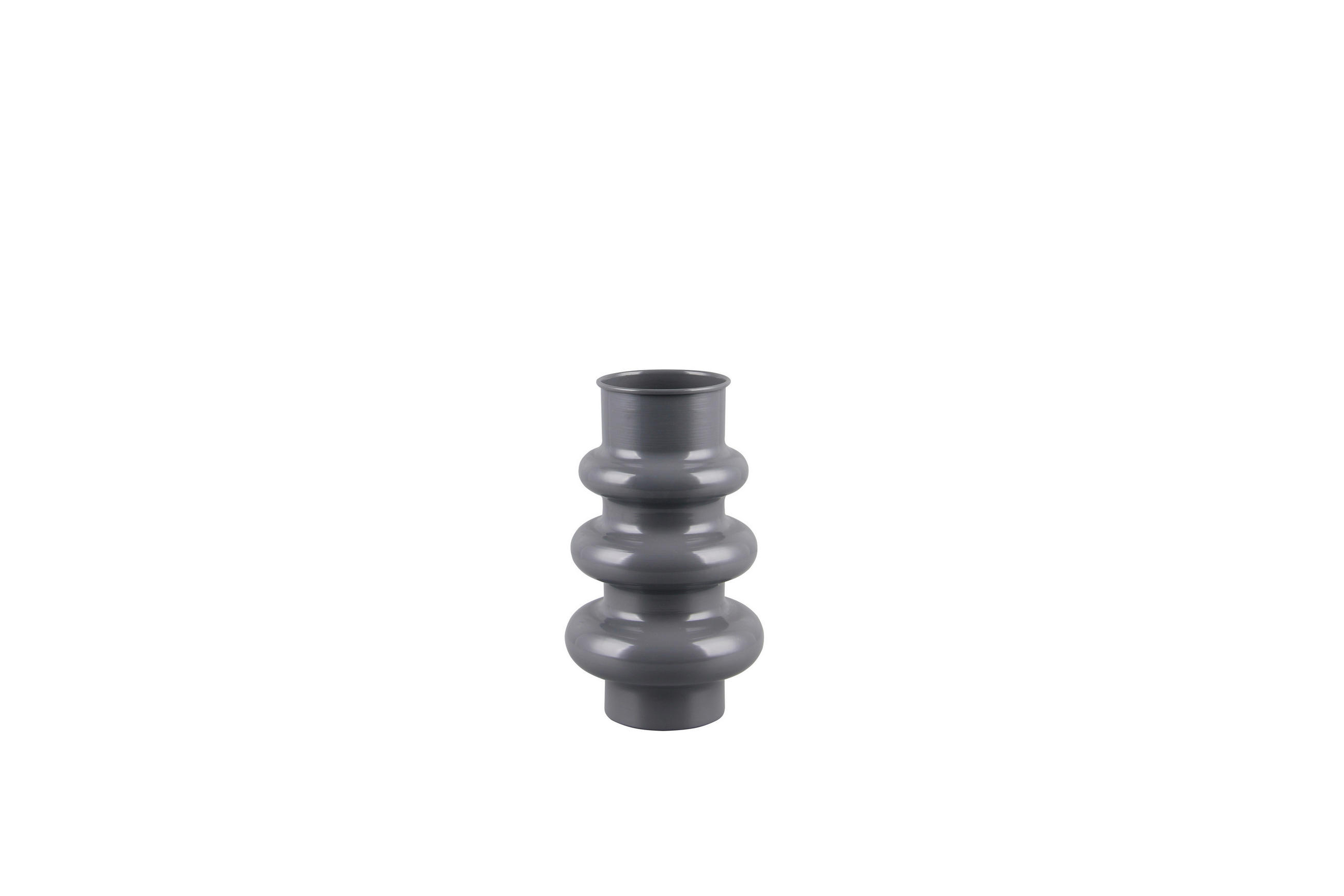 DEKOVASE  - Grau, Basics, Metall (17/17/30cm)