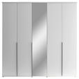 DREHTÜRENSCHRANK  in Weiß  - Schwarz/Weiß, MODERN, Glas/Holzwerkstoff (225/225/52cm) - Carryhome
