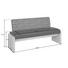 SITZBANK Chenille, Lederlook Eichefarben, Weinrot - Eichefarben/Weinrot, KONVENTIONELL, Holz/Textil (160cm) - Venda