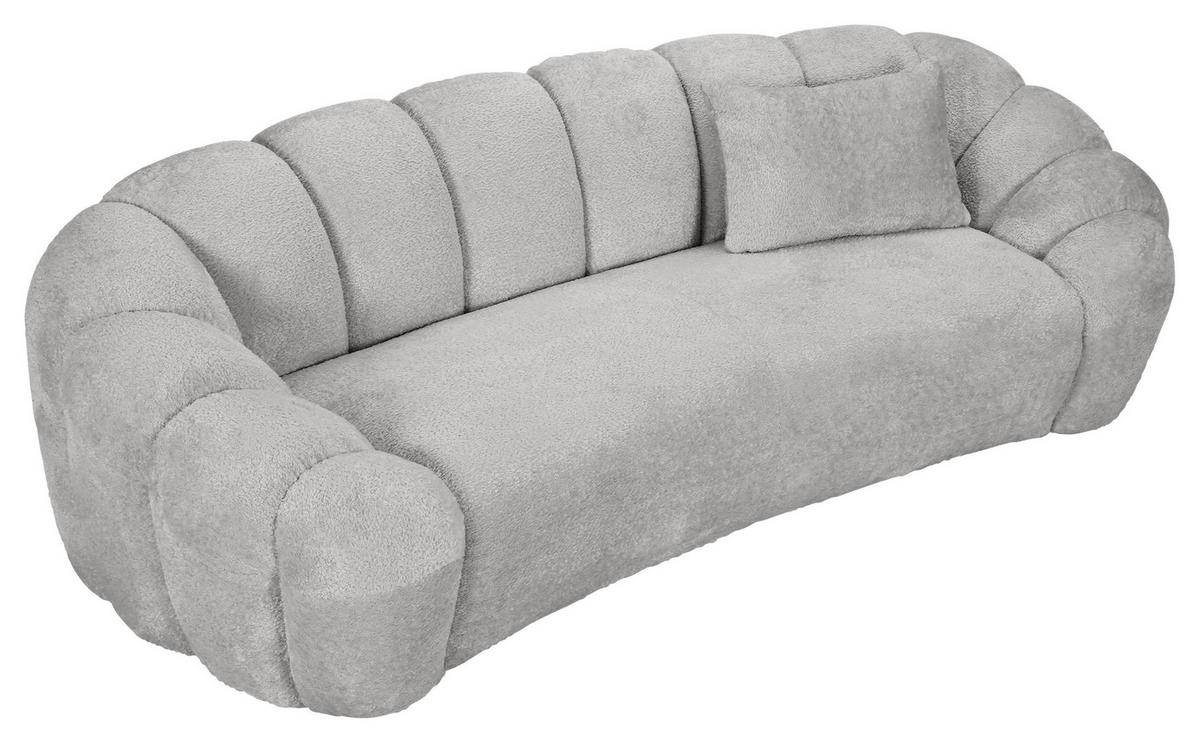 BIGSOFA in Chenille Schlammfarben  - Schlammfarben/Schwarz, KONVENTIONELL, Kunststoff/Textil (248/78/112cm) - Carryhome