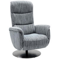 RELAXSESSEL Flachgewebe Relaxfunktion, Kopfteilverstellung, Fußteilverstellung, Rücken echt    - Edelstahlfarben/Anthrazit, Design, Textil/Metall (71/112/83cm) - Dieter Knoll