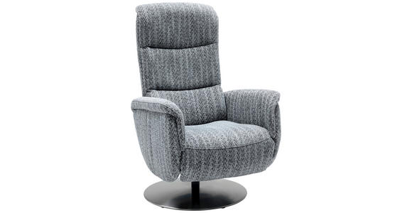 RELAXSESSEL Flachgewebe Relaxfunktion, Kopfteilverstellung, Fußteilverstellung, Rücken echt    - Edelstahlfarben/Anthrazit, Design, Textil/Metall (71/112/83cm) - Dieter Knoll