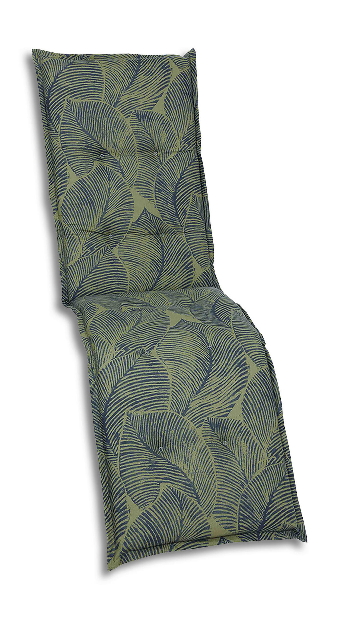 RELAXSESSELAUFLAGE Blätter  - Grün, Basics, Textil (50/7/170cm)