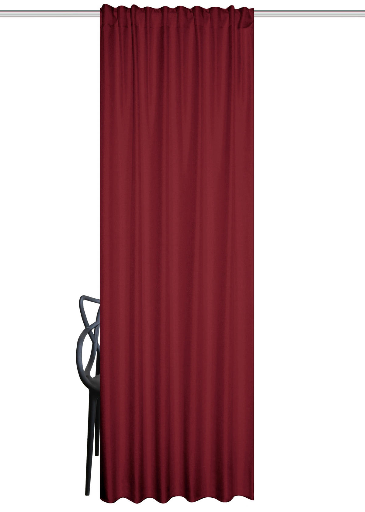 WÄRMESCHUTZVORHANG Verdunkelung 135/245 cm   - Bordeaux, Basics, Textil (135/245cm)