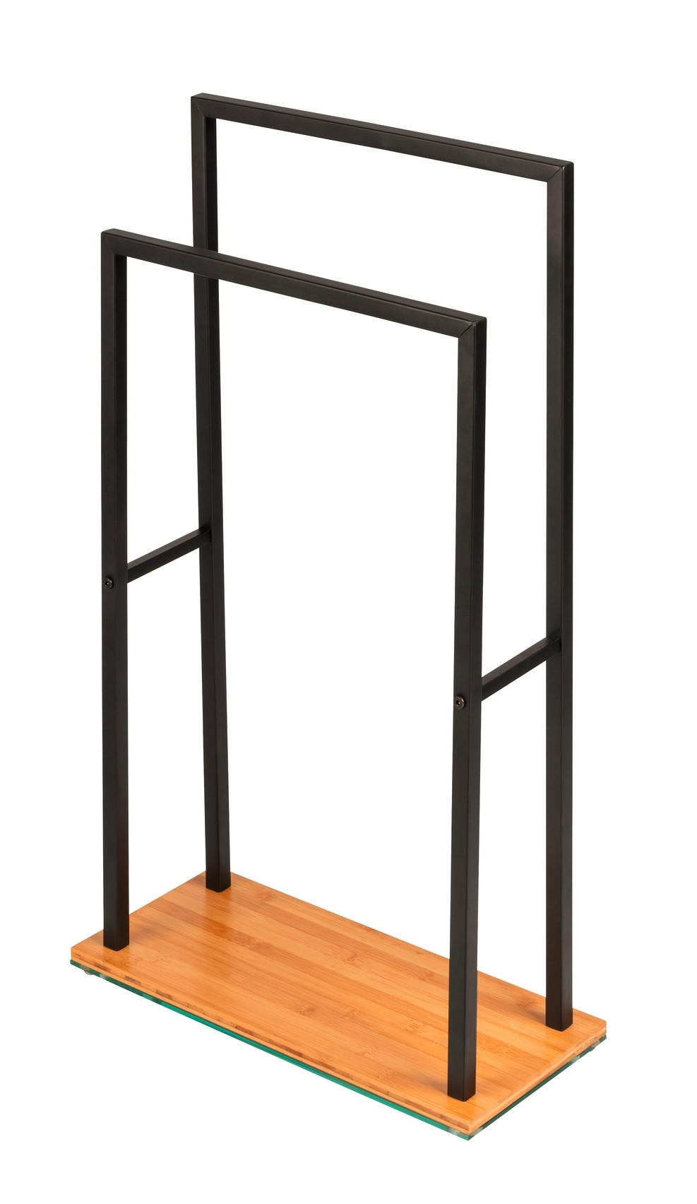 STOJAN NA RUČNÍKY - černá/přírodní barvy, Konvenční, kov/dřevo (46/80/20cm) - Wenko