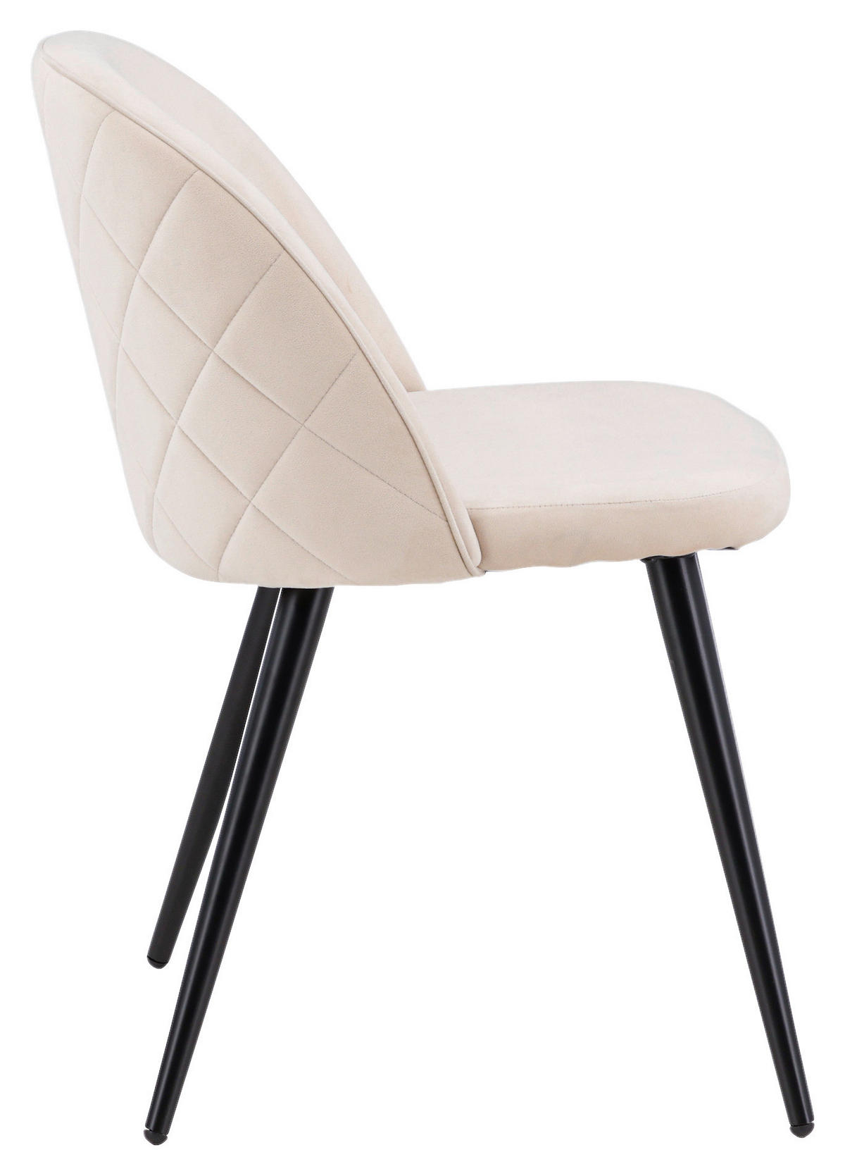 STOLSET stål sammet  - beige/svart, Design, metall/textil (50/76,5/57cm) - Livetastic