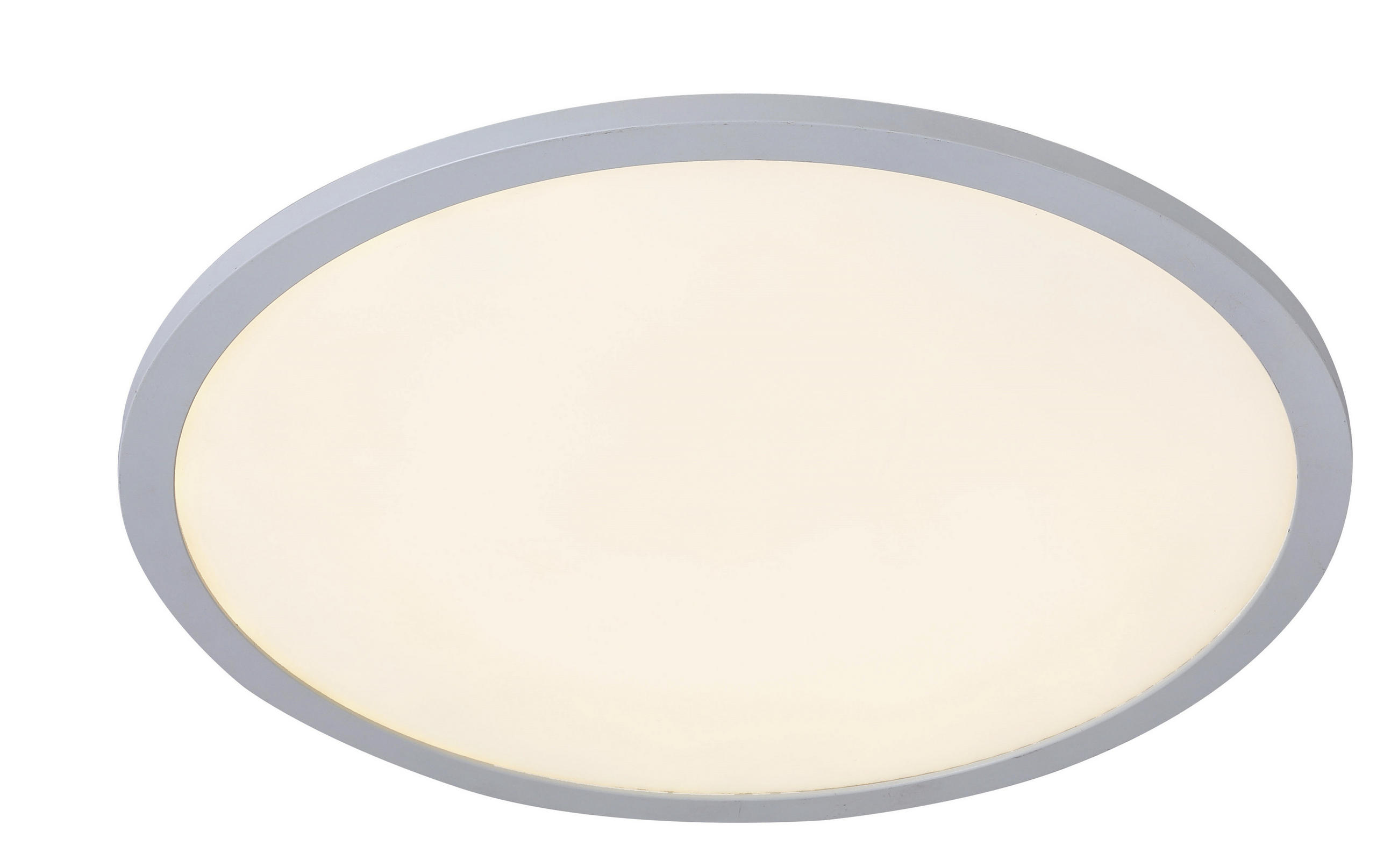 LED STROPNÉ SVIETIDLO, 40/6 cm - biela/strieborná, Basics, kov/plast (40/6cm) - Boxxx