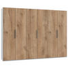 DREHTÜRENSCHRANK in Eichefarben, Weiss  - Chromfarben/Weiss, Modern, Holzwerkstoff (300/216/58cm) - MID.YOU