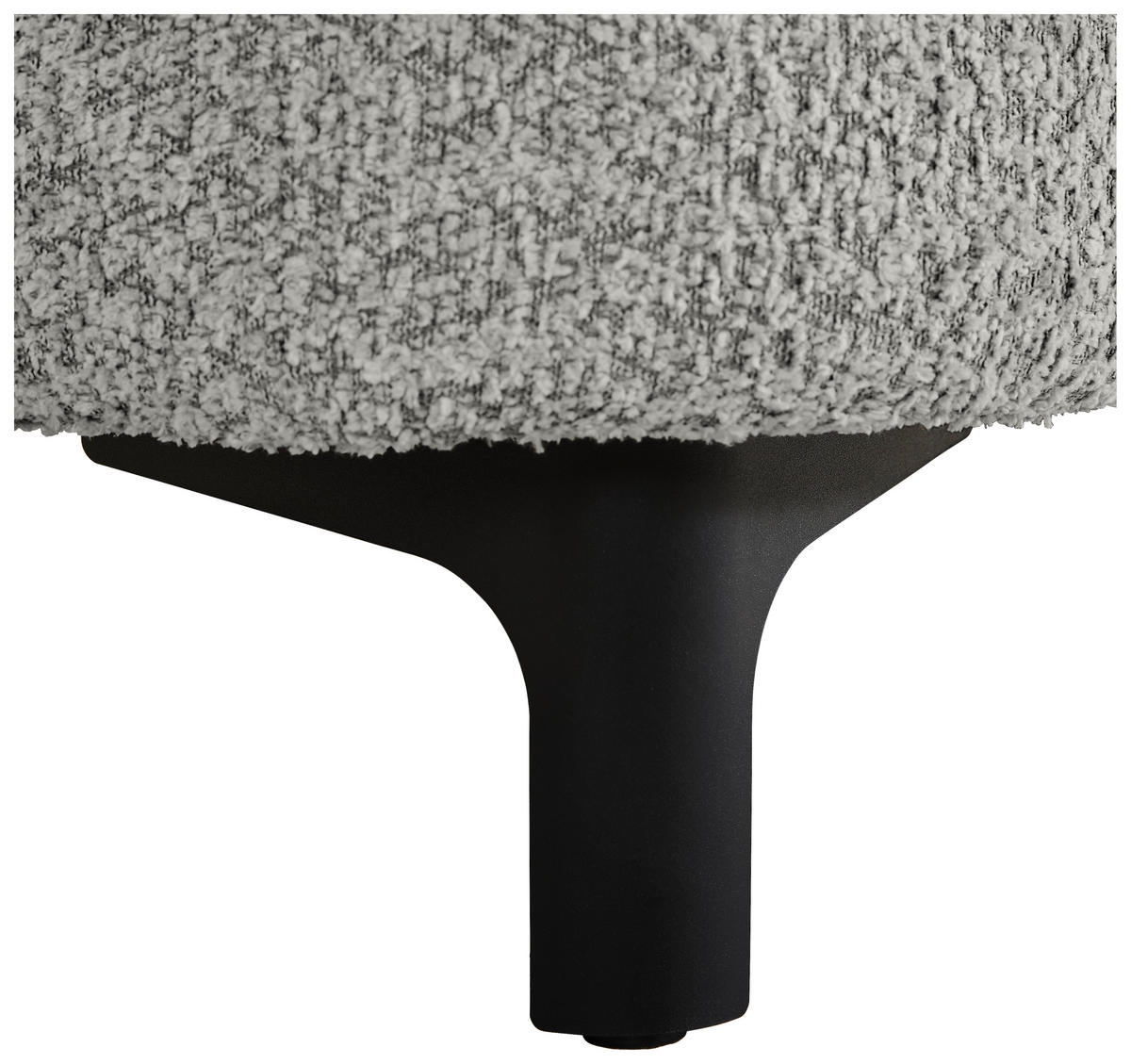 HOCKER Chenille Grau  - Schwarz/Grau, KONVENTIONELL, Textil/Metall (99/46/77cm) - Carryhome