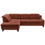 ECKSOFA in Chenille Rostfarben  - Rostfarben/Schwarz, KONVENTIONELL, Textil/Metall (200/281cm) - Carryhome