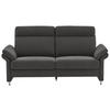 3-SITZER-SOFA in Flachgewebe Anthrazit  - Anthrazit/Alufarben, Modern, Textil/Metall (196/103/89cm) - Pure Home Comfort