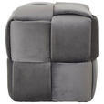 HOCKER in Textil Dunkelgrau  - Dunkelgrau, Trend, Textil (42/43/42cm) - Xora