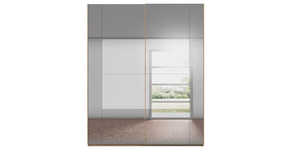 SCHWEBETÜRENSCHRANK 181/223/68 cm 2-türig Eiche Artisan  - Eiche Artisan, Design, Glas/Holzwerkstoff (181/223/68cm) - Xora