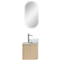 GÄSTEBAD 50,3 cm  - Sandfarben/Eichefarben, Natur, Keramik/Holzwerkstoff (50,3cm) - Sadena