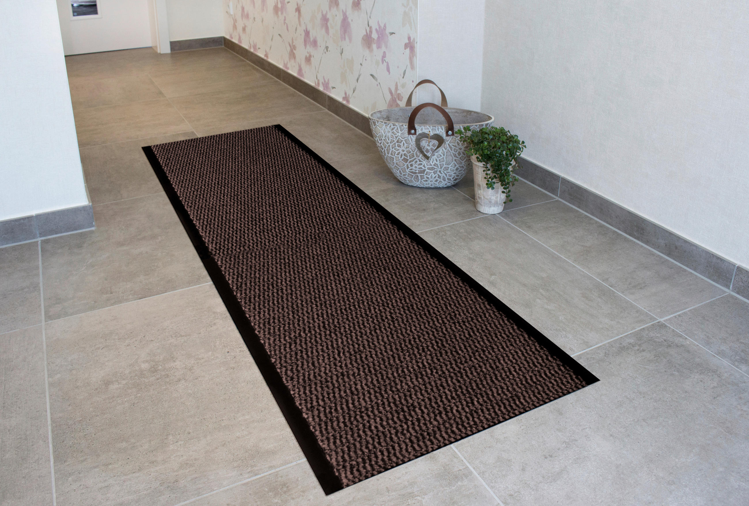 LÄUFER 90/500 cm  - Braun, Basics, Kunststoff (90/500cm) - Novel