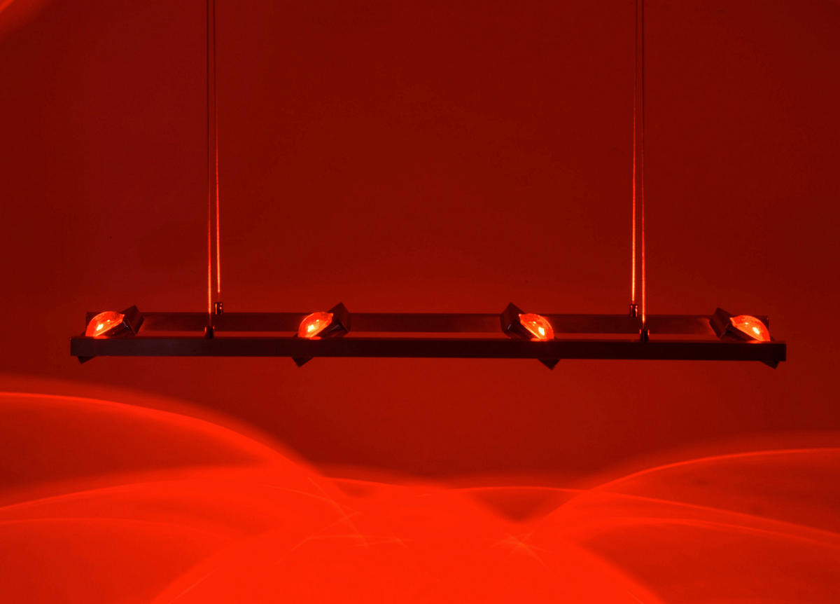 LED-HÄNGELEUCHTE  99/16,5/120 cm    - Edelstahlfarben, Design, Glas/Kunststoff (99/16,5/120cm) - Just Light