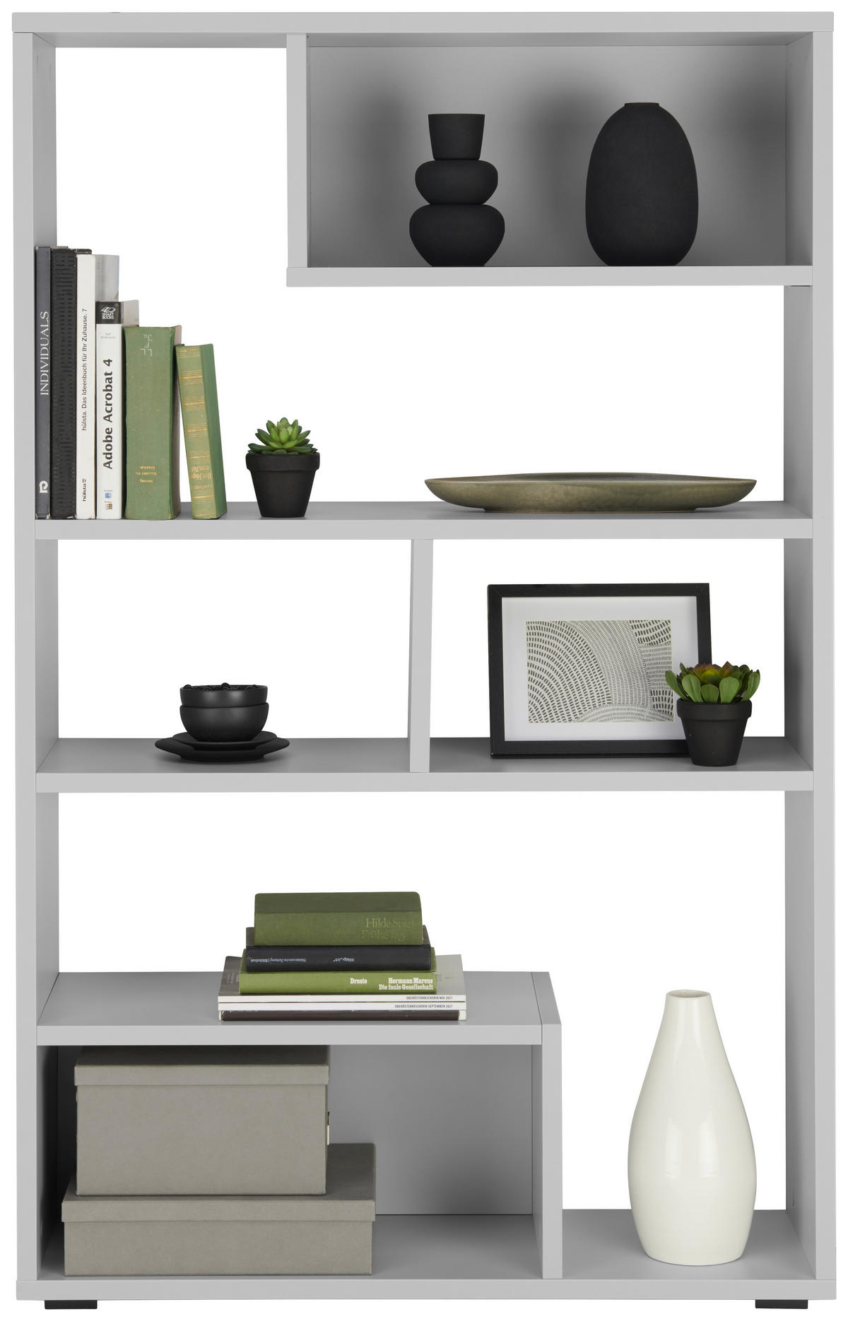 RAUMTEILER - Grau, MODERN, Holzwerkstoff/Kunststoff (92/146/30cm) - Hom`in