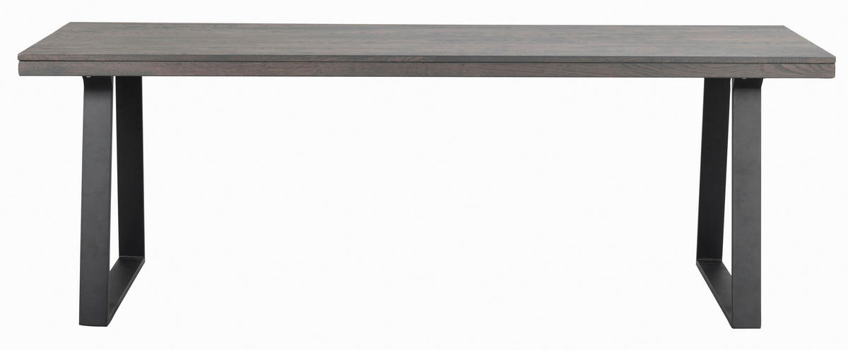 MATBORD i trä, metall 220/95/75 cm   - svart/mörkbrun, Klassisk, metall/trä (220/95/75cm) - Rowico