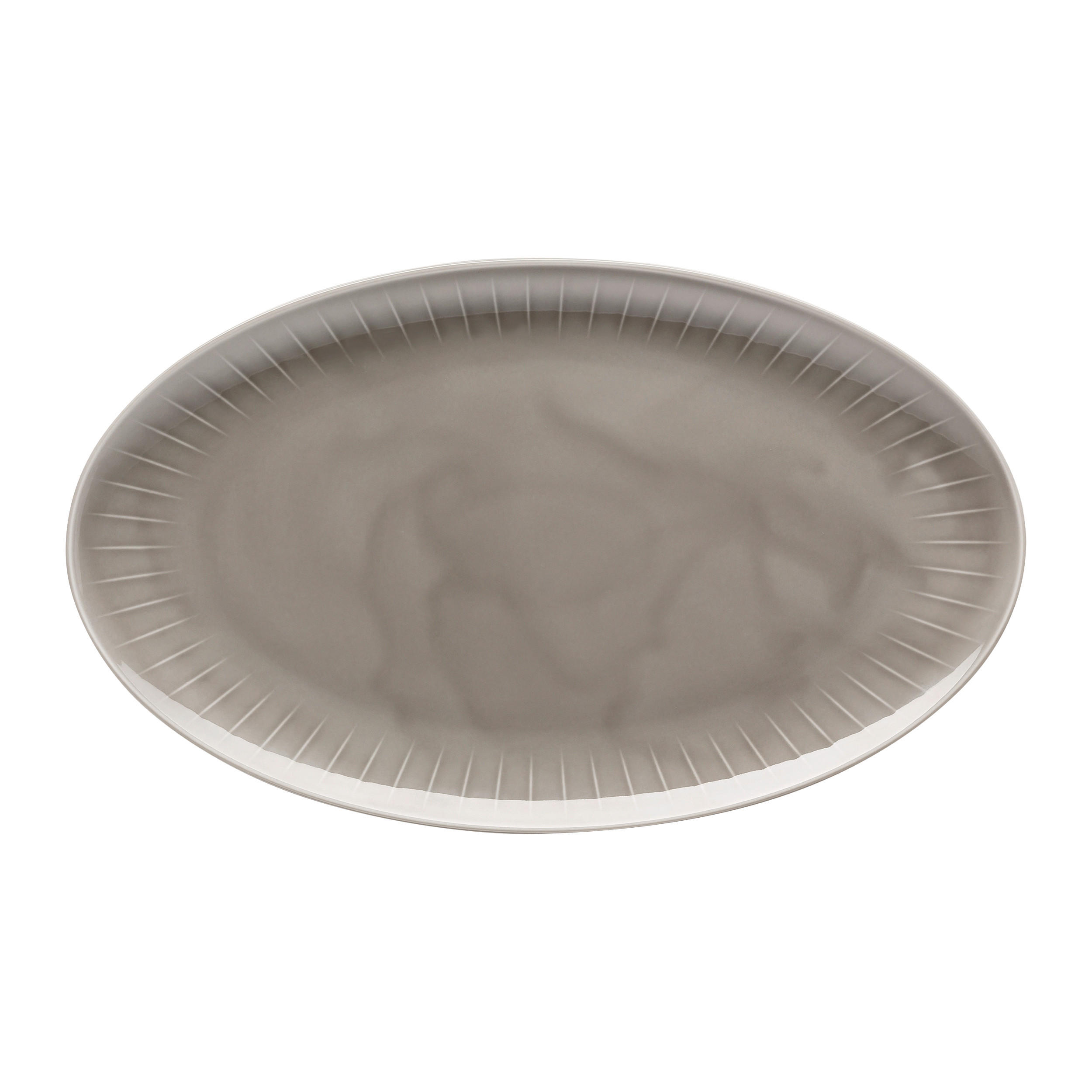 TANJIR  38 cm           - siva, Osnovno, keramika (38cm) - Rosenthal