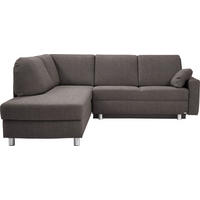 ECKSOFA 208/227 cm  in Chenille Grau Zierkissen, Armlehnenkissen  208/227 cm  - Alufarben/Grau, KONVENTIONELL, Textil/Metall (208/227cm) - Sedda