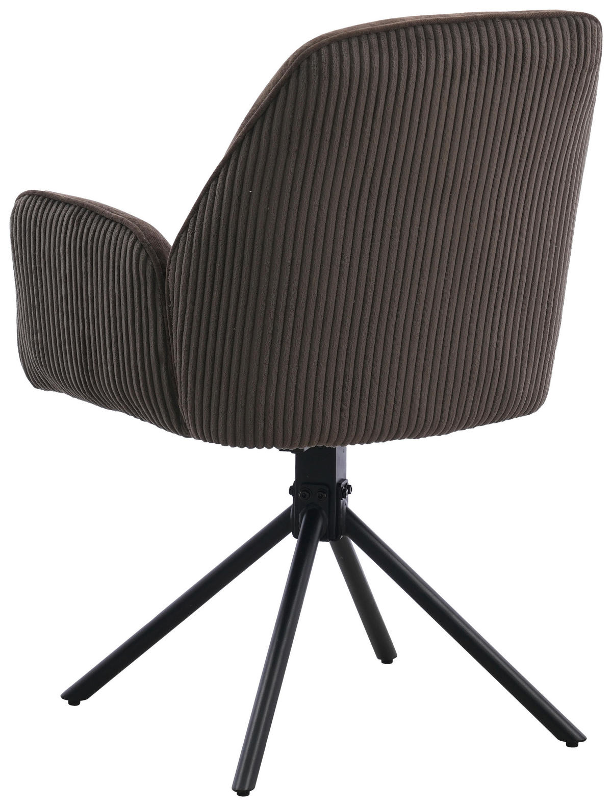 ARMLEHNSTUHL  Sitzfläche 180° drehbar Mikrofaser  Braun, Schwarz, Dunkelbraun  - Dunkelbraun/Schwarz, MODERN, Textil/Metall (60/89/65cm) - Livetastic