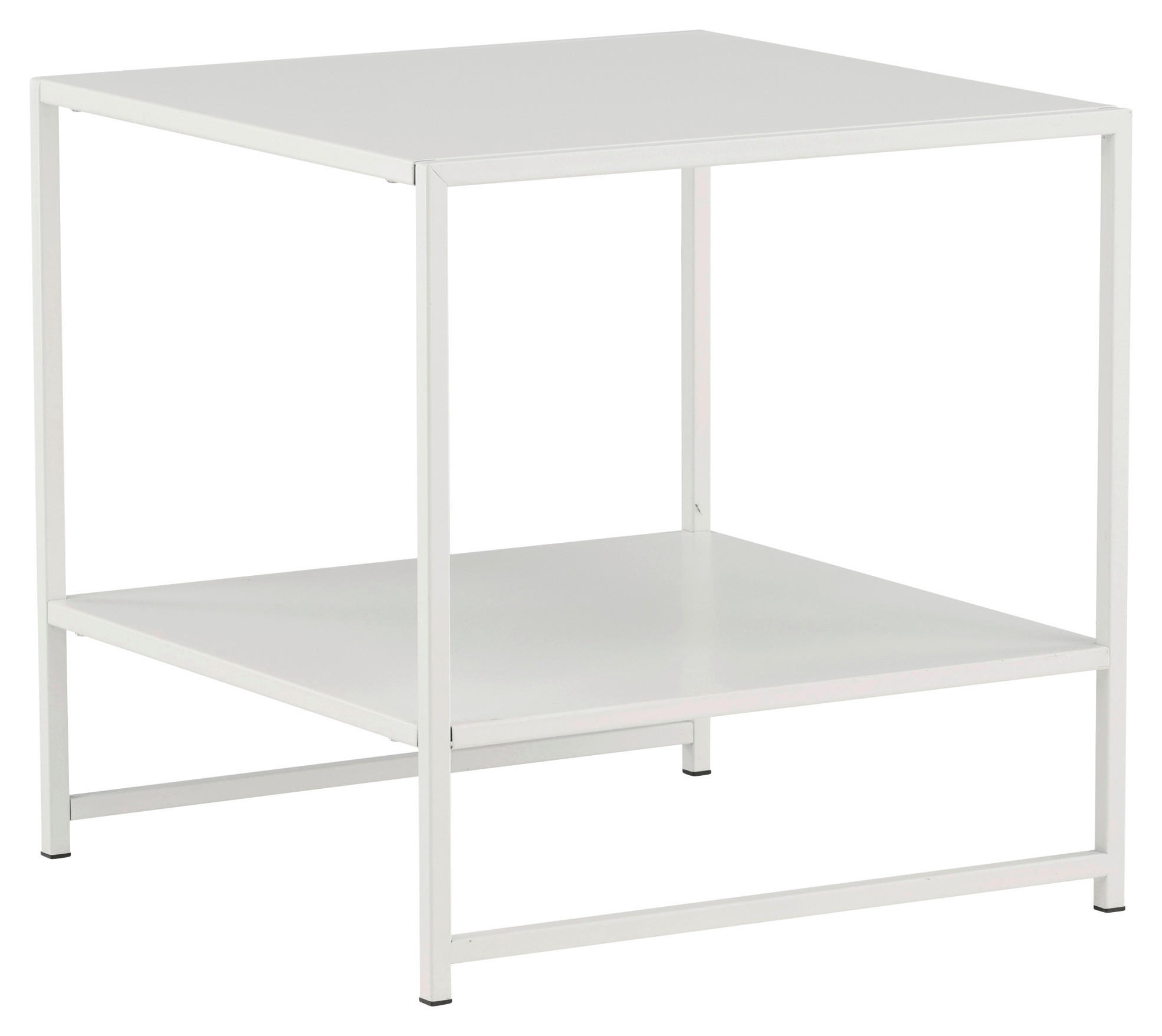 BEISTELLTISCH 50/50/50 cm Weiß rechteckig  - Weiß, Design, Metall (50/50/50cm) - Livetastic