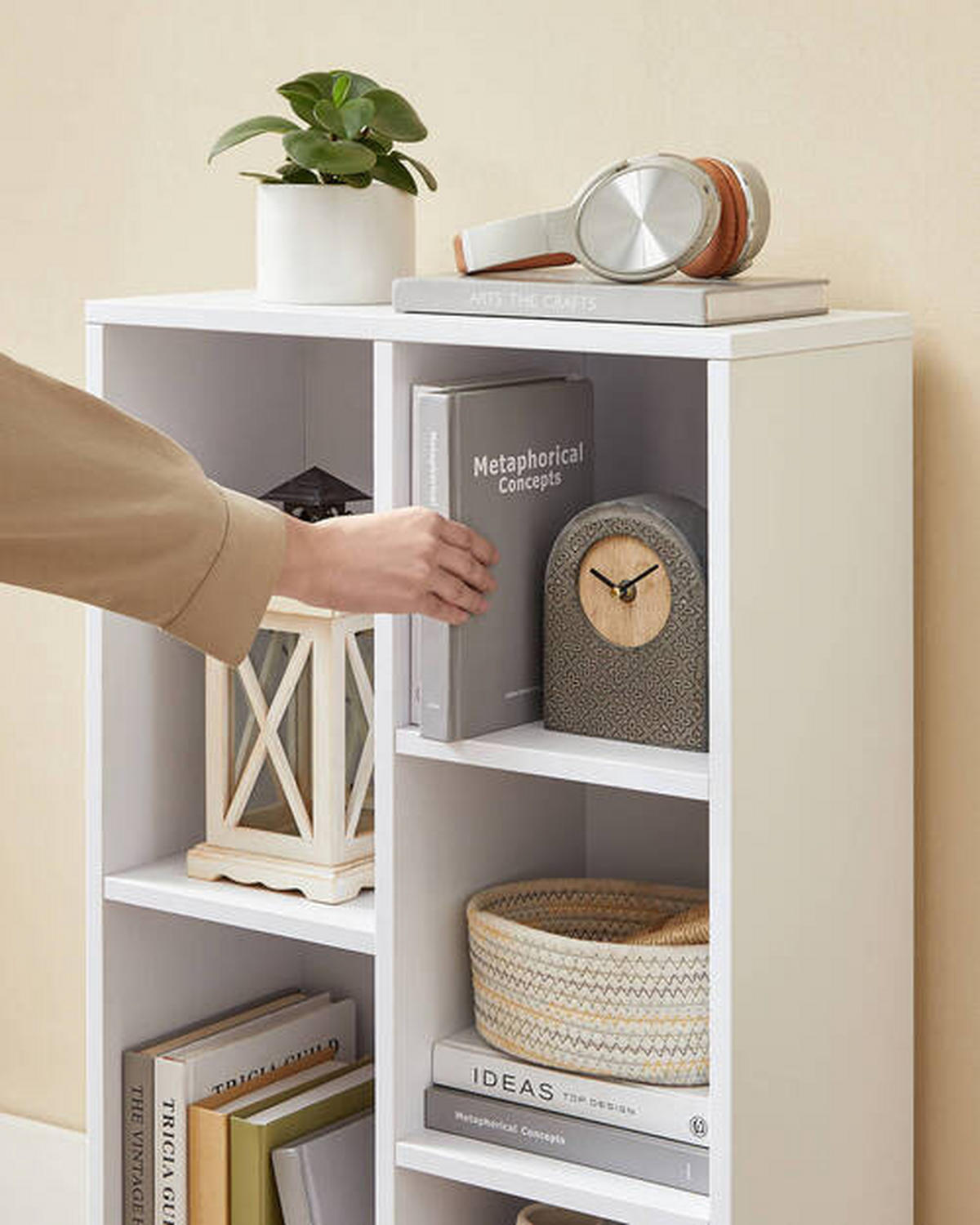 REGÁL, bílá, 50/80/24 cm - bílá, Basics, kompozitní dřevo (50/80/24cm) - Boxxx